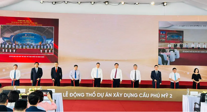 Đồng loạt khởi công 4 dự án hạ tầng trọng điểm, kích hoạt xung lực mới cho khu Nam Sài Gòn- Ảnh 1. Đồng loạt khởi công 4 dự án hạ tầng trọng điểm, kích hoạt xung lực mới cho khu Nam Sài Gòn- Ảnh 1.