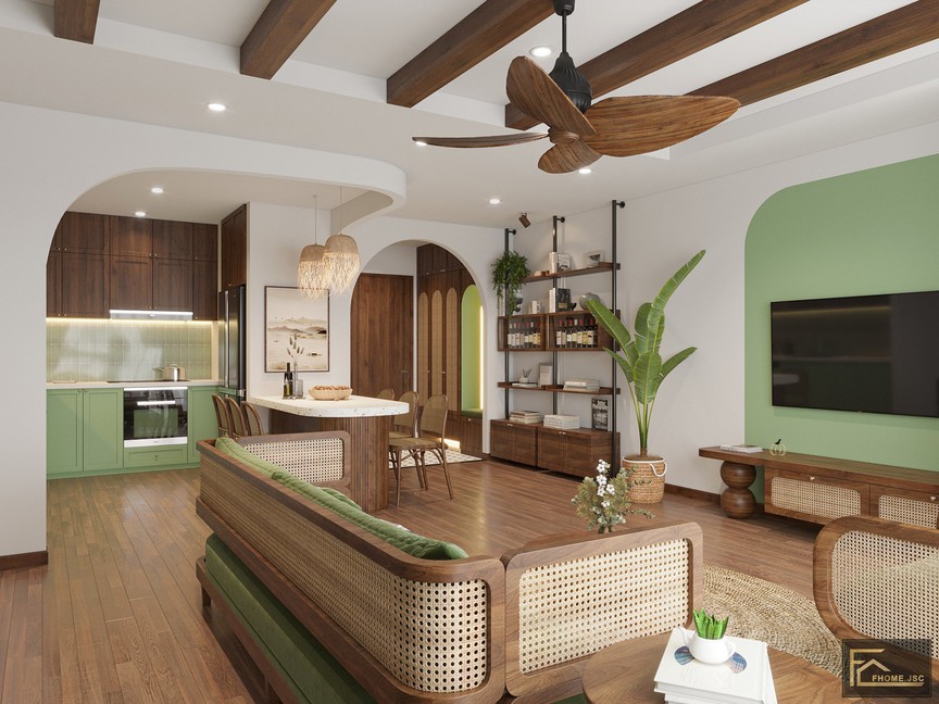 Ấn tượng với căn hộ Rustic hiện đại: Mộc mạc, tinh tế giữa lòng phố thị- Ảnh 1.