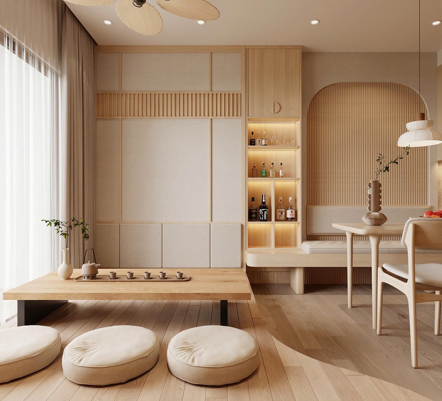 Sống trọn trong không gian đương đại đậm chất Japandi- Ảnh 1.