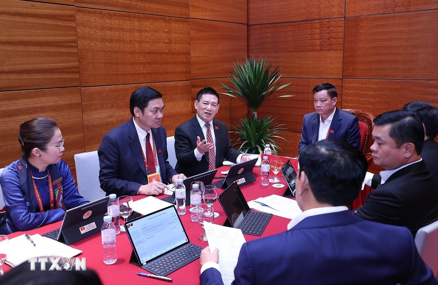 Đại hội XIV của Đảng: Đại biểu làm việc tại Đoàn, thảo luận các văn kiện Đại hội- Ảnh 16.