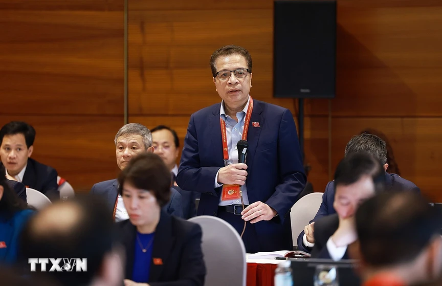 Đại hội XIV của Đảng: Đại biểu làm việc tại Đoàn, thảo luận các văn kiện Đại hội- Ảnh 12.