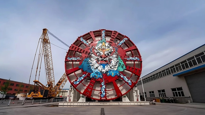 Đường hầm vượt sông lớn nhất thế giới: Đường kính 17,5m, huy động cỗ máy đào hầm tương đương tòa nhà 5 tầng- Ảnh 2. Đường hầm vượt sông lớn nhất thế giới: Đường kính 17,5m, huy động cỗ máy đào hầm tương đương tòa nhà 5 tầng- Ảnh 2.