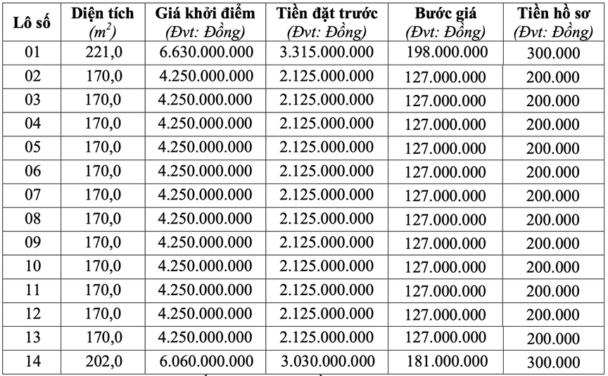 Phường Bắc Hồng Lĩnh (Hà Tĩnh) đấu giá 14 lô đất, áp dụng mức đặt cọc 50% giá khởi điểm- Ảnh 1. Phường Bắc Hồng Lĩnh (Hà Tĩnh) đấu giá 14 lô đất, áp dụng mức đặt cọc 50% giá khởi điểm- Ảnh 1.