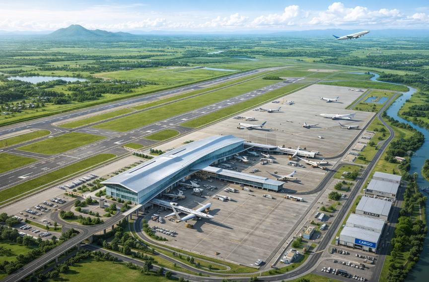 Sau sáp nhập, tỉnh giáp biên giới Campuchia dự kiến xây sân bay thương mại, quy mô lên tới 500ha- Ảnh 2. Sau sáp nhập, tỉnh giáp biên giới Campuchia dự kiến xây sân bay thương mại, quy mô lên tới 500ha- Ảnh 2.