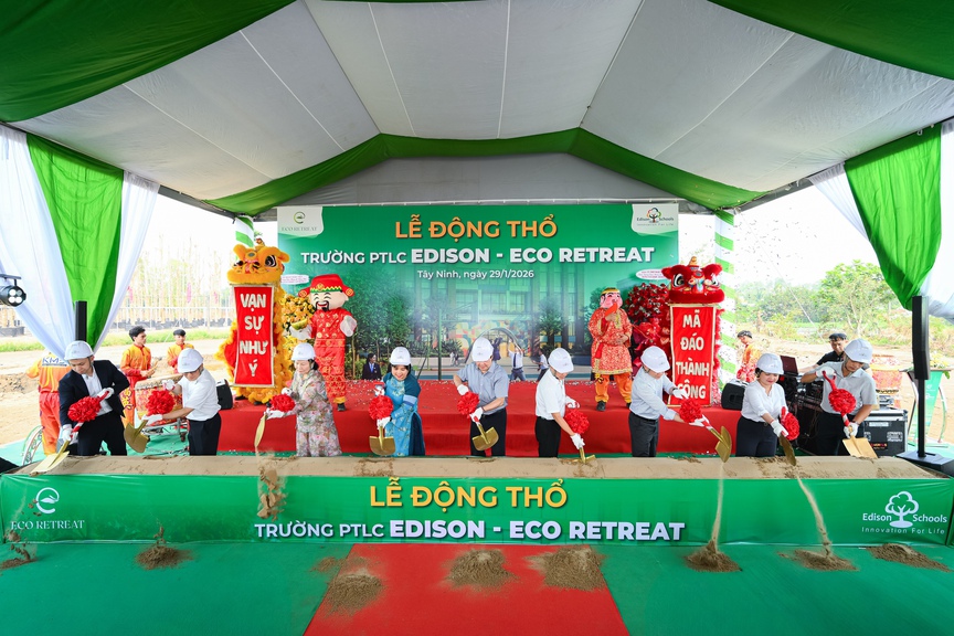 Đại đô thị Eco Retreat: Động thổ trường Phổ thông liên cấp Edison quy mô 3600 học sinh- Ảnh 1. Đại đô thị Eco Retreat: Động thổ trường Phổ thông liên cấp Edison quy mô 3600 học sinh- Ảnh 1.