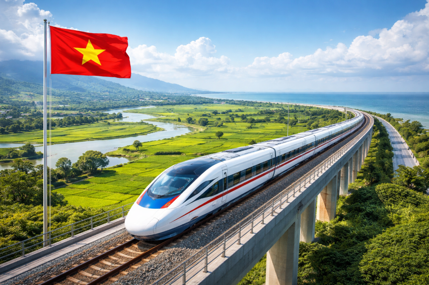 Đường sắt tốc độ cao Bắc - Nam. Ảnh minh họa