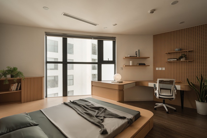 Căn hộ 125m2 bàn giao thô thành 'nhà sáng': Hành lang dài, góc cong vụn vẫn hóa tổ ấm thông minh- Ảnh 11. Căn hộ 125m2 bàn giao thô thành 'nhà sáng': Hành lang dài, góc cong vụn vẫn hóa tổ ấm thông minh- Ảnh 11.