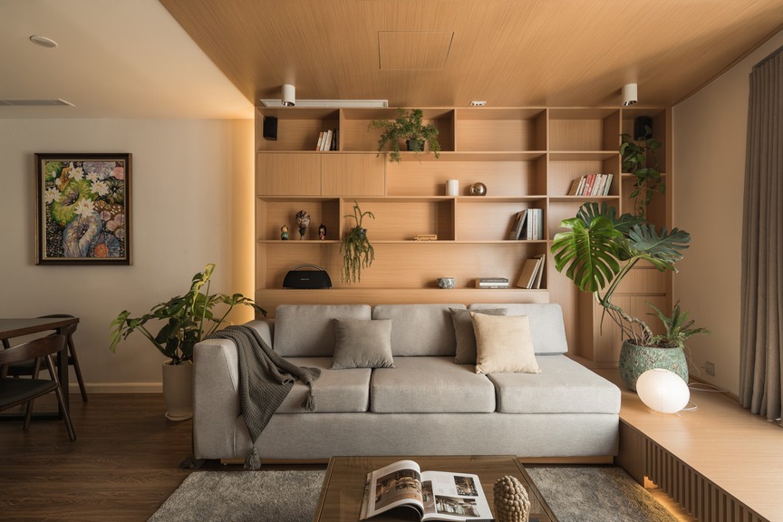 Căn hộ 125m2 bàn giao thô thành 'nhà sáng': Hành lang dài, góc cong vụn vẫn hóa tổ ấm thông minh- Ảnh 7. Căn hộ 125m2 bàn giao thô thành 'nhà sáng': Hành lang dài, góc cong vụn vẫn hóa tổ ấm thông minh- Ảnh 7.