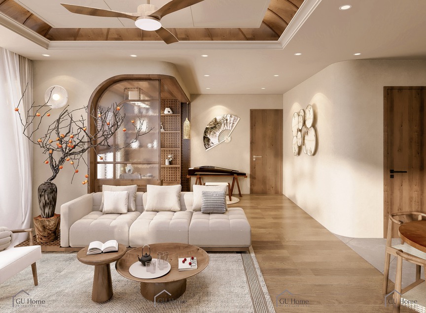 Đi tìm giải pháp kiến trúc cho căn hộ 3 thế hệ hiện đại mang tinh thần Indochine- Ảnh 2.