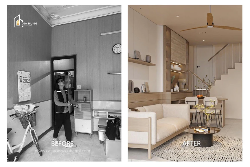 Biến nhà cũ thành không gian sống chuẩn mới giữa lòng Hà Nội- Ảnh 4. Biến nhà cũ thành không gian sống chuẩn mới giữa lòng Hà Nội- Ảnh 4.