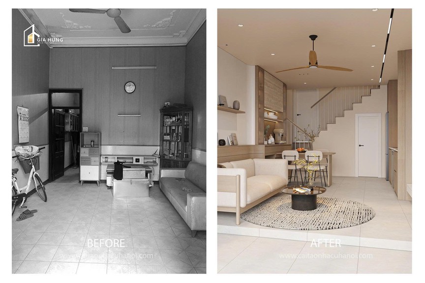 Biến nhà cũ thành không gian sống chuẩn mới giữa lòng Hà Nội- Ảnh 3. Biến nhà cũ thành không gian sống chuẩn mới giữa lòng Hà Nội- Ảnh 3.