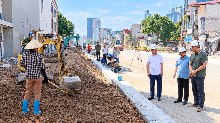 Dự án đường vành đai 2,5 đoạn Nguyễn Trãi - Đầm Hồng phấn đấu thông xe kỹ thuật vào dịp 10/10 - Ảnh 19.