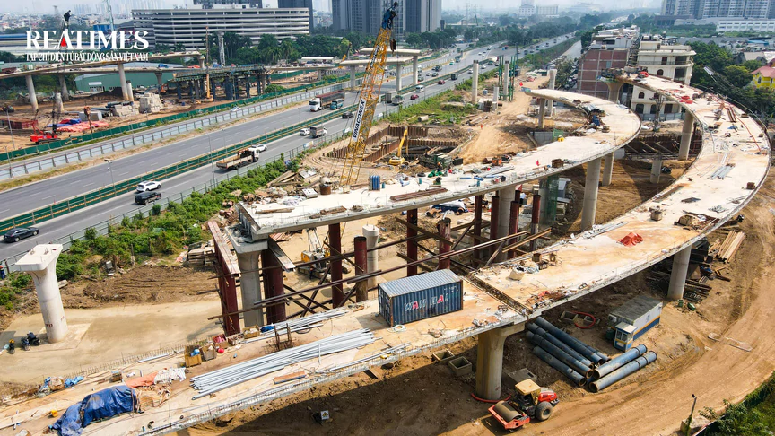 Hà Nội: Nút giao Vành đai 3,5 - Đại lộ Thăng Long dần lộ diện sau hơn 1 năm khởi công- Ảnh 6.