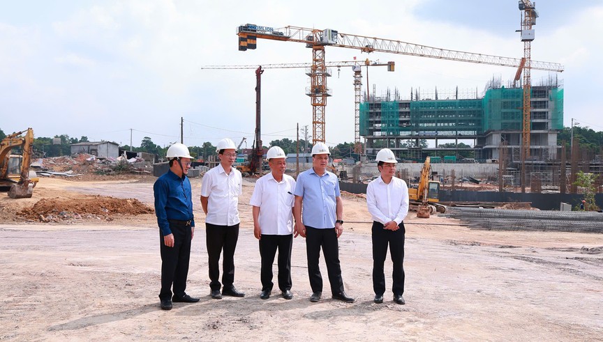 Bộ Xây dựng kiểm tra tiến độ 6 dự án nhà ở xã hội tại Thái Nguyên - Ảnh 1.