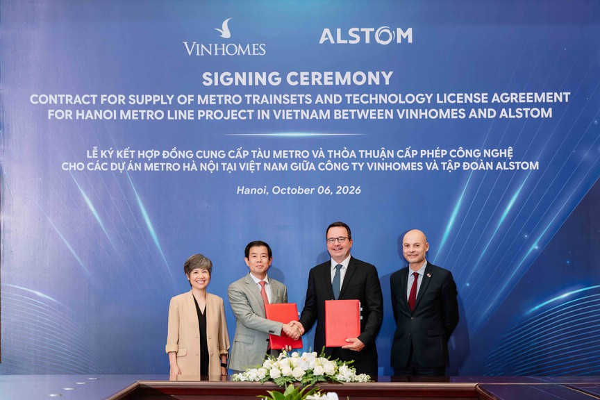 Vingroup và Alstom hợp tác công nghệ để phát triển tuyến đường sắt đô thị Hà Nội thế hệ mới - Ảnh 1.