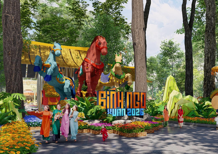 Hội Hoa Xuân TP. Hồ Chí Minh năm 2026: Xuân hội tụ, vững bước vươn mình- Ảnh 1.