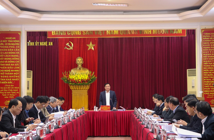 Hình ảnh tại buổi họp. Nguồn ảnh: UBND tỉnh Nghệ An