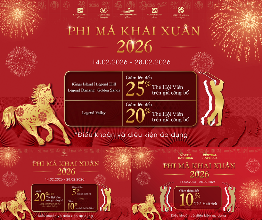 Đón Xuân Bính Ngọ 2026 cùng ưu đãi đặc quyền từ BRG Golf- Ảnh 1. Đón Xuân Bính Ngọ 2026 cùng ưu đãi đặc quyền từ BRG Golf- Ảnh 1.