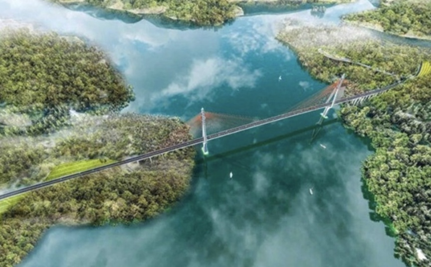 Cao tốc 10.000 tỷ khu vực Tây Bắc sở hữu cây cầu dây văng dài nhất cả nước: Thi công xuyên Tết, dự kiến vượt tiến độ 1 năm- Ảnh 2.