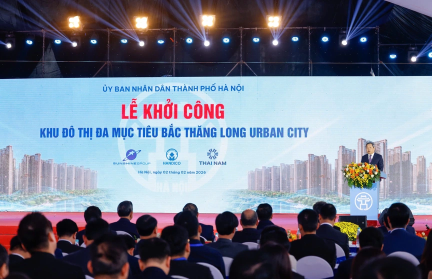 Tổng bí thư Tô Lâm dự lễ khởi công Khu đô thị Bắc Thăng Long Urban City do liên danh Handico - Sunshine Group - Thái Nam Land triển khai- Ảnh 2. Tổng bí thư Tô Lâm dự lễ khởi công Khu đô thị Bắc Thăng Long Urban City do liên danh Handico - Sunshine Group - Thái Nam Land triển khai- Ảnh 2.