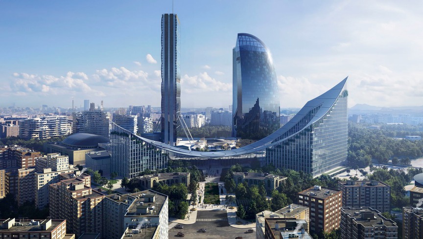 Sắp hoàn thiện tòa văn phòng với mái che gỗ dài 140m hình con sóng uốn lượn- Ảnh 1.