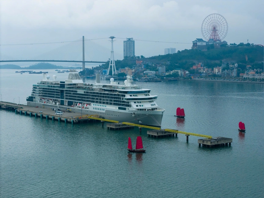 Du khách đi tàu biển đến vịnh Hạ Long được chào đón bằng âm nhạc- Ảnh 2. Du khách đi tàu biển đến vịnh Hạ Long được chào đón bằng âm nhạc- Ảnh 2.