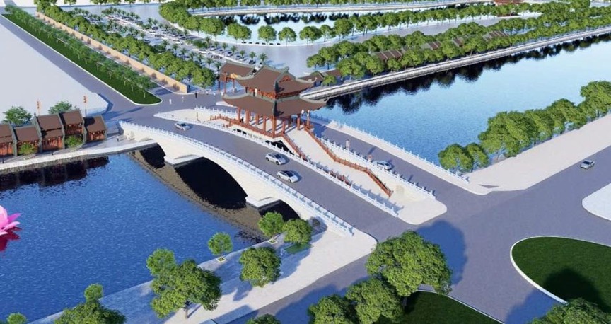 Trước Tết Nguyên đán, thông xe cây cầu trăm tỷ mang kiến trúc cung đình độc đáo tại vùng đất cố đô- Ảnh 1. Trước Tết Nguyên đán, thông xe cây cầu trăm tỷ mang kiến trúc cung đình độc đáo tại vùng đất cố đô- Ảnh 1.