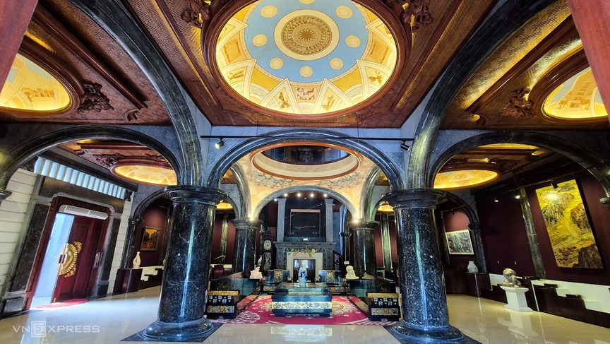 Dinh thự 'không hồ vữa' 3 tầng lớn nhất Việt Nam: Làm từ 1.000m3 đá, cao 27m, thi công trong hơn một thập kỷ- Ảnh 5.