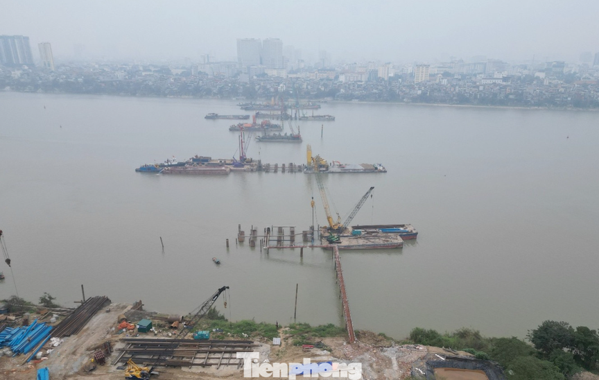 Siêu cầu 16.000 tỷ mang tên danh tướng huyền thoại bắc qua dòng sông biểu tượng của Thủ đô: Thi công xuyên Tết nỗ lực hoàn thành- Ảnh 2.