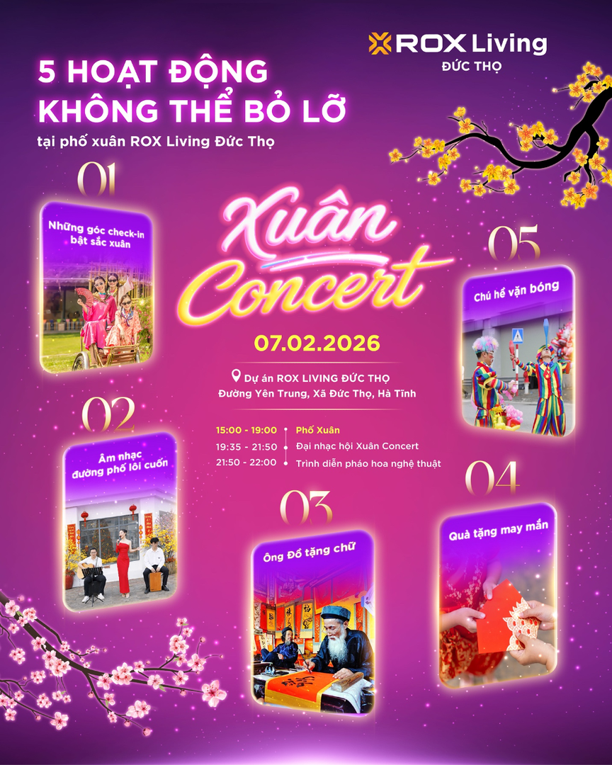 Hà Tĩnh: ROX Living Đức Thọ mở màn năm 2026 bằng Nhạc hội Xuân Concert, đặt dấu ấn khu đô thị cao cấp tiên phong tại Đức Thọ- Ảnh 2.