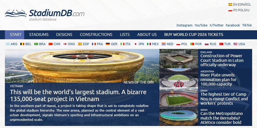 Việt Nam xây sân vận động 135.000 chỗ lớn nhất thế giới: Truyền thông quốc tế choáng ngợp, ‘vượt mặt’ Old Trafford của MU- Ảnh 3.