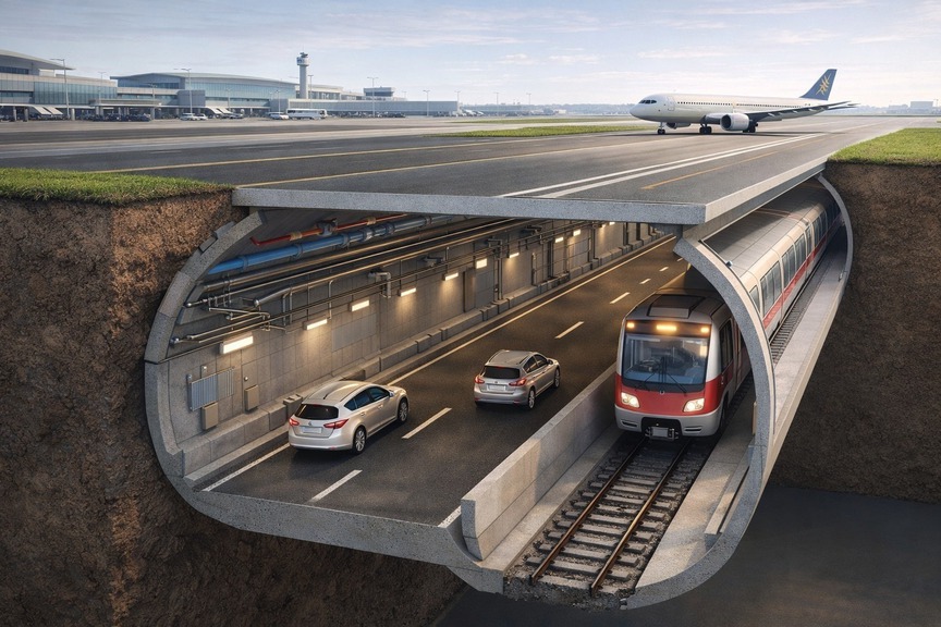 Việt Nam dự kiến có hầm ngầm xuyên sân bay đầu tiên: Công trình chiến lược 10.000 tỷ tại TP lớn nhất cả nước- Ảnh 2.