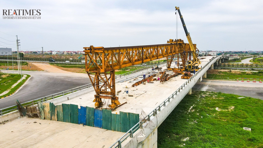 Cận cảnh cầu vượt cao tốc thuộc dự án gần 1.500 tỷ đồng kết nối các khu công nghiệp tỉnh Bắc Ninh- Ảnh 6.