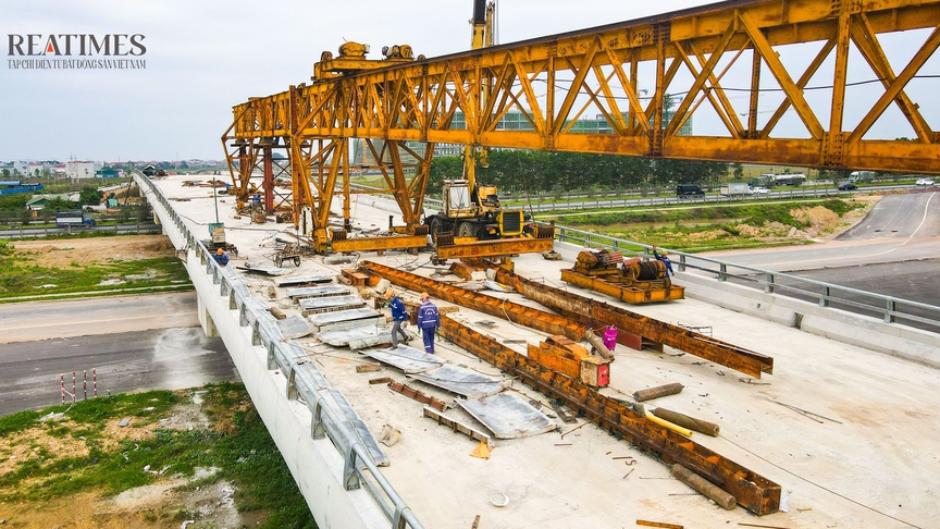 Cận cảnh cầu vượt cao tốc thuộc dự án gần 1.500 tỷ đồng kết nối các khu công nghiệp tỉnh Bắc Ninh- Ảnh 7.