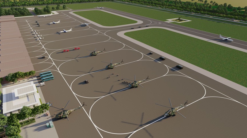 Phối cảnh sân bay Gia Bình. Nguồn ảnh: Báo Tiền Phong