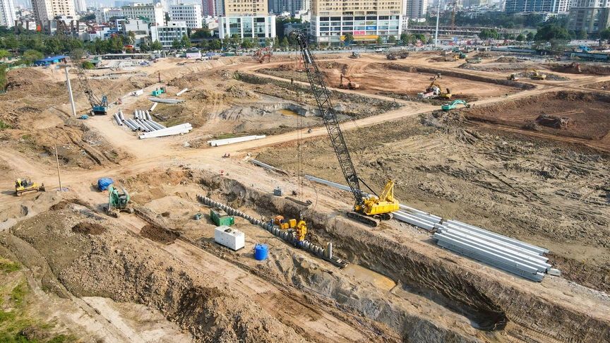 Cận cảnh dự án hồ đầu mối 370 tỷ đồng chống ngập phía Tây Hà Nội- Ảnh 5.