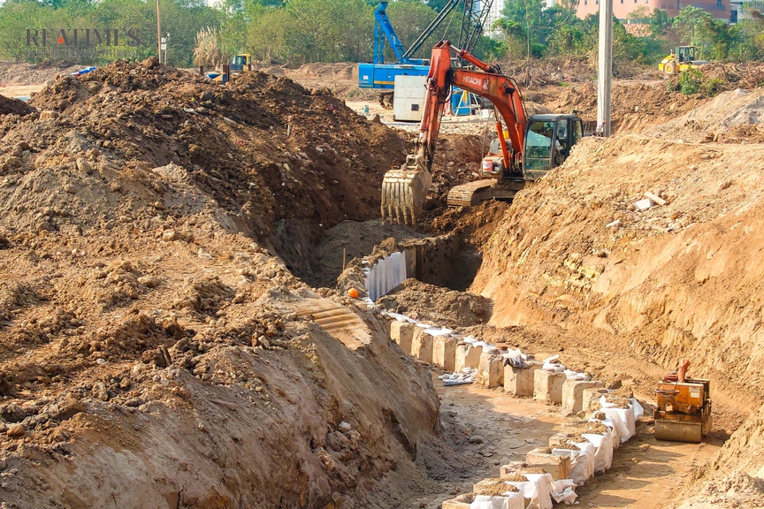 Cận cảnh dự án hồ đầu mối 370 tỷ đồng chống ngập phía Tây Hà Nội- Ảnh 13.