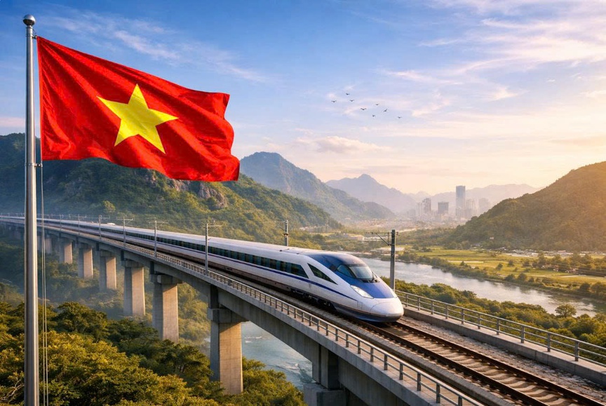 Tuyến đường sắt tốc độ cao Bắc - Nam. Ảnh minh họa