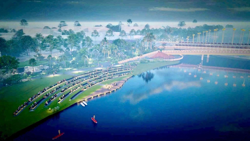 Thành phố trẻ nhất Việt Nam sắp làm sân khấu ngoài trời 1.000 chỗ, tọa lạc ngay cạnh dòng sông biểu tượng- Ảnh 2.