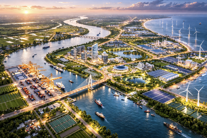 Khu kinh tế Định An, tỉnh Vĩnh Long. Ảnh minh hoạ