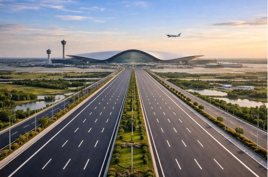 Bắc Ninh sẽ có tuyến đường kết nối trực tiếp đến Cảng hàng không Gia Bình. Ảnh minh họa