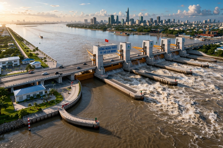 Đô thị giàu có của Việt Nam dự chi hơn 1.200 tỷ làm cống ngăn triều phía Tây Bắc TP- Ảnh 2.