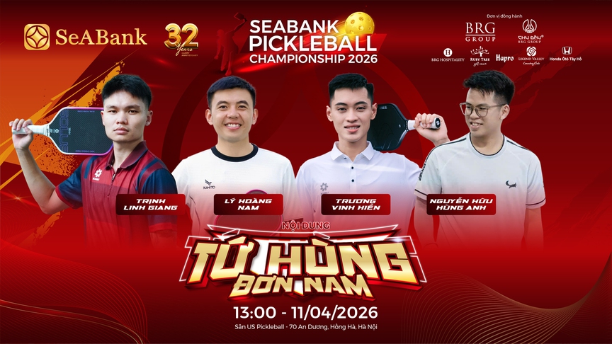 SeABank tổ chức giải Pickleball Championship 2026, gây quỹ học bổng cho trẻ em nghèo nhân dịp 32 năm thành lập- Ảnh 1.