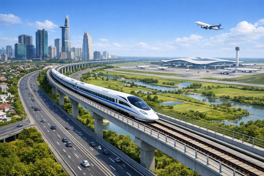 Khẩn cấp xây dựng tuyến đường sắt kết nối TP. HCM với siêu sân bay lớn nhất Việt Nam- Ảnh 2.