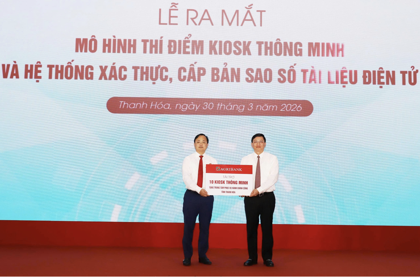 Agribank đồng hành cùng tỉnh Thanh Hoá triển khai mô hình Kiosk hành chính công thông minh - Thúc đẩy chuyển đổi số và nâng cao chất lượng phục vụ người dân- Ảnh 4.