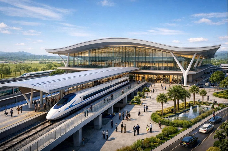 Đường sắt tốc độ cao Bắc - Nam đoạn qua tỉnh Đồng Nai sẽ có thêm một nhà ga. Ảnh minh họa