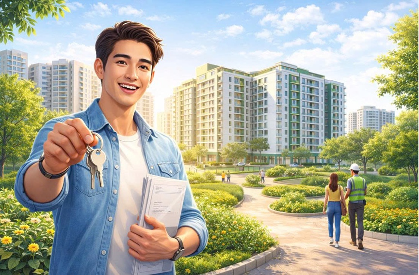 Từ mai, người độc thân thu nhập đến 25 triệu đồng/tháng được mua nhà ở xã hội tại TP. HCM. Ảnh minh họa