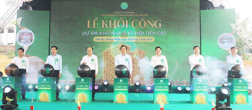 Phú Thọ khởi công khu nhà ở xã hội Tiên Cát- Ảnh 1.