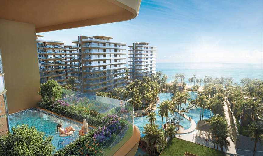 Kiến trúc Vertical Resort tại Sunshine Bay Retreat Vung Tau: Đưa nhịp thở đại dương vào "thành phố" nghỉ dưỡng tầng không- Ảnh 4.