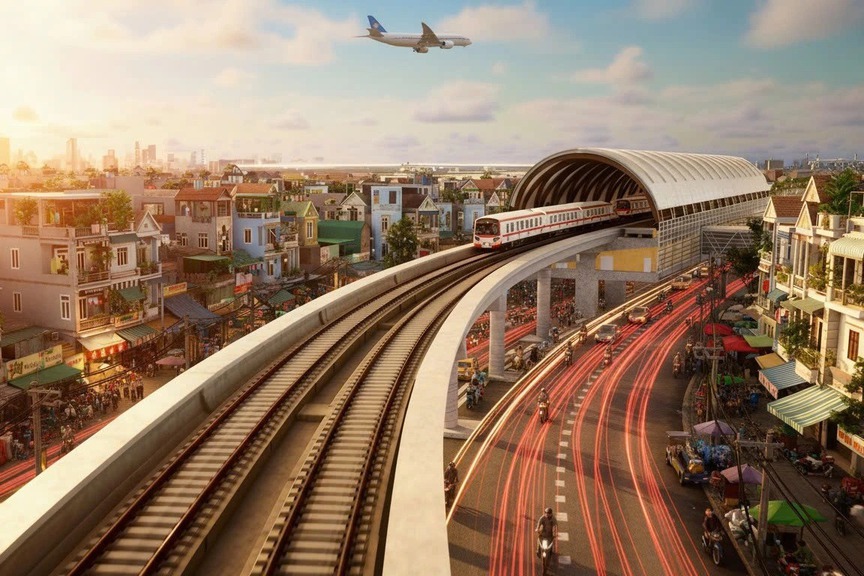 Phối cảnh tuyến đường sắt Metro Bến Thành - Tham Lương. Nguồn ảnh: Báo Dân trí